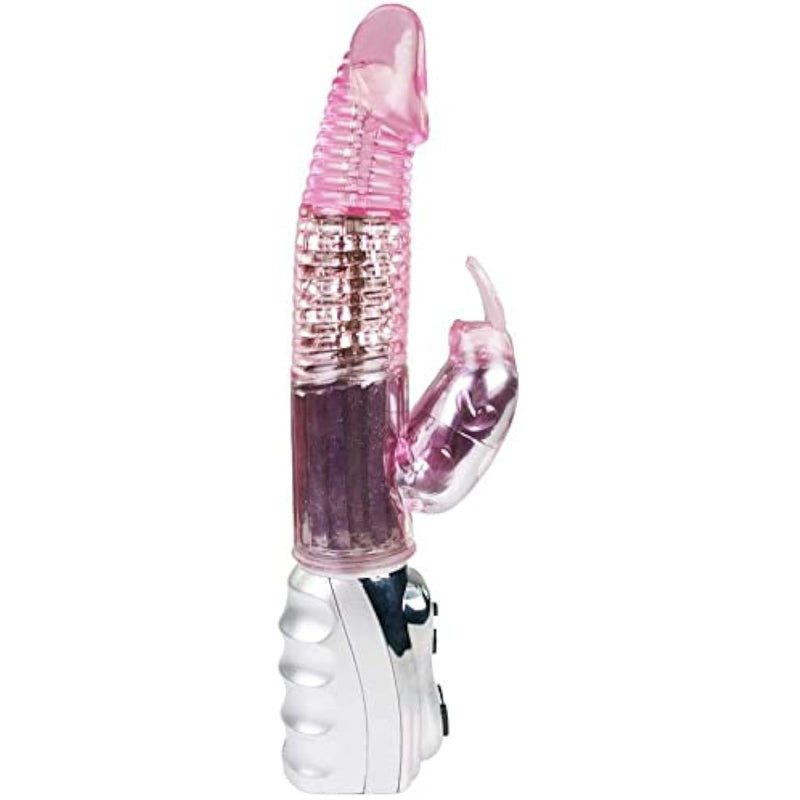 Dual-Action Rotating Rabbit Vibrator With 7 Rows Of Non-Jamming Beads, G-Spot & Clitoral Stimulation