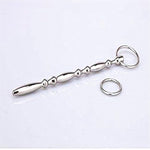 Stainless Steel Urethra Sound With Ring Metal Bead Penis Stretcher Urethral Dilator For Male Masturbation Bdsm Sex Toys