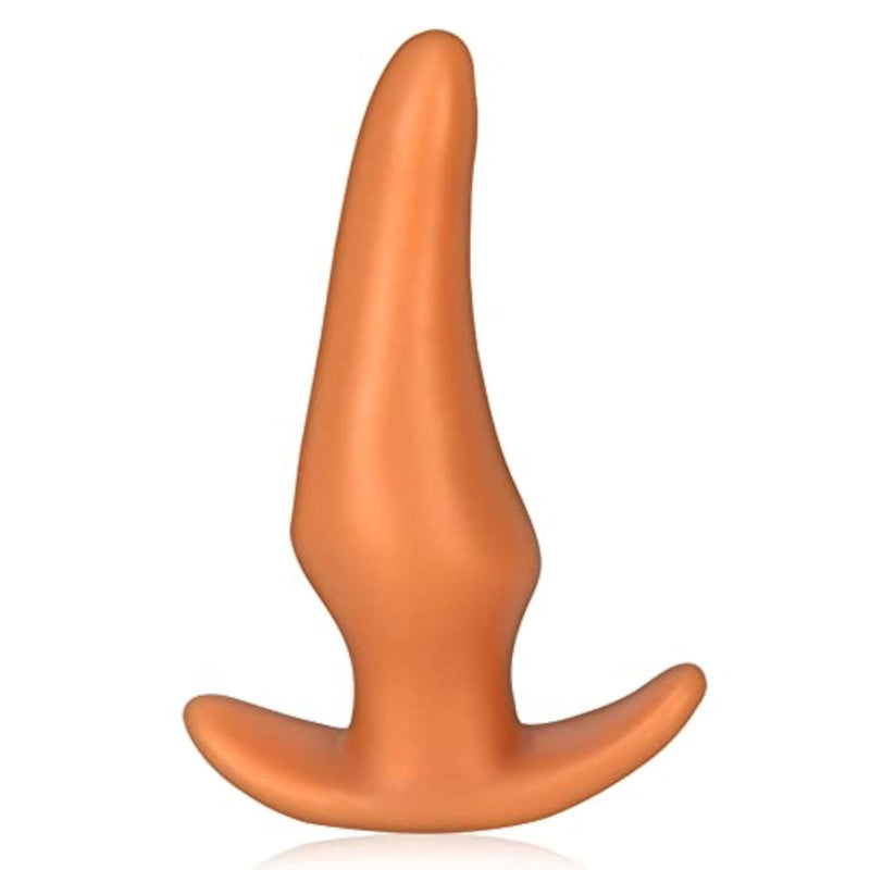 Liquid Silicone Anal Dildo with Safety Base for Men and Women, Soft Anal Plug Masturbator for Vagina Dilator and Anal Expander