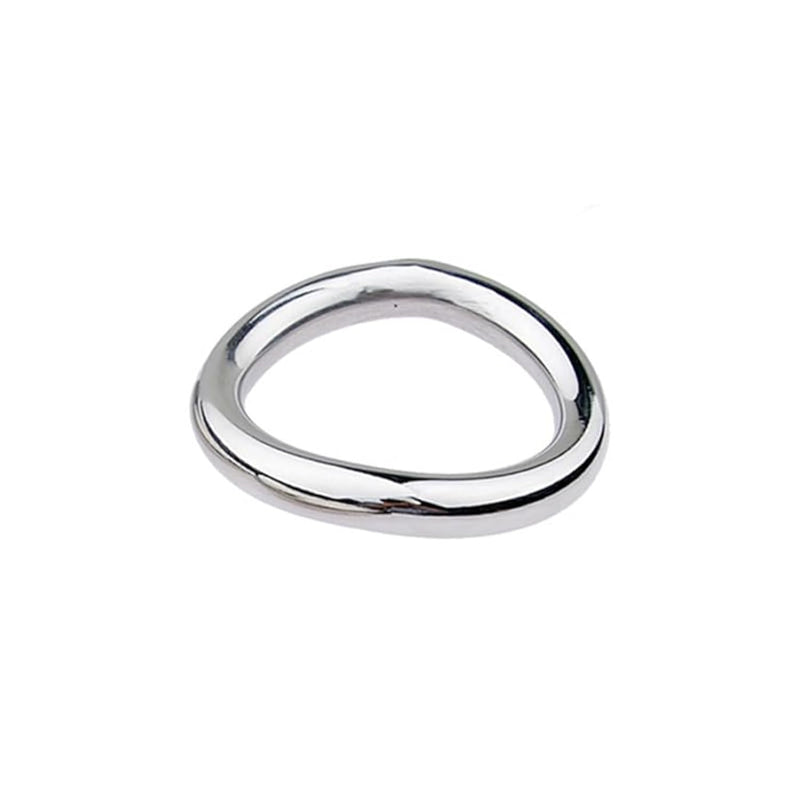 Metal Cock Ring Metal Penis Ring Testicle Ring Arc Ring Without Edges Sexual Stimulation Device Prolonged Erection Sex Toy For Men (2“Large)