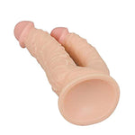 Realistic Dildo Double Head Dildo With Strong Suction Cup Base Big Cock Curved Shaft Dual Layer Dicks For Pussy Vagina Anal Stimulator Female Masturbator Adult Sex Toys For Lesbian Gay Couples
