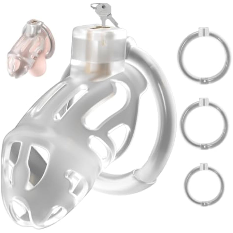 Chastity Cage Male Sex Toys - Chastity Device Locked With 3 Sizes Ring Cock Cage For Men Penis Exercise Bondage Gear & Accessories Adult Sex Toys & Games For Men