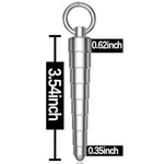 Urethral Sounds – 3.54-Inch-Long Stainless-Steel Cone Shaped Penis Plug Urethral Dilator With Safe Ring - Masturbation Rod For Men (L: 0.35-0.62 Inch)