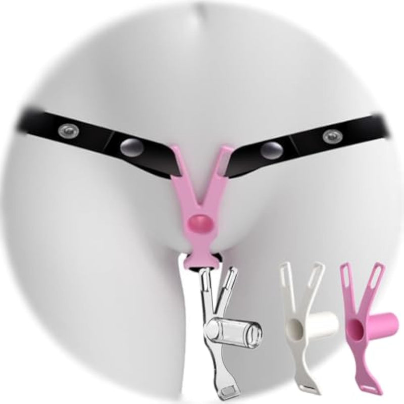 Chastity Cage Device With Chastity Cage Strap, Male Inverted Negative Chastity Cage, Sm Inverted Chastity Clip Penis Clip, Sissy Negative Lock Sex Toys, Flat Penis Cage Sex Toys-A206 (Clear, Short)