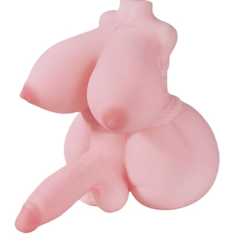 Shemale Sex Dolls Sm Trans Sex Doll For Men With Peach Big Boobs And Realistic Dildo,Mini Tpe Futa Sex Doll Full Body Pocket Pussy Male Masturbator 2.3Lb