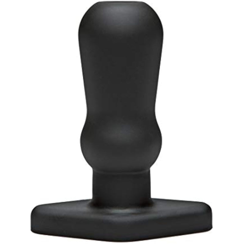 Doc Johnson Titanmen - Open Up - 4.5 Inch Hollow Tunnel Anal Plug with 5.35 Inch Girth - Flared Safety Base - Matte Finish - Butt Plug - Black
