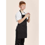 Kids Adjustable Black Apron for Kitchen Protection