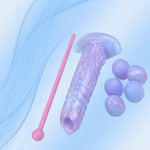 Silicone Oviposition Dildo, Hand-Propelled, Unique Shape, Soft Liquid Silicone, With Manual Booster