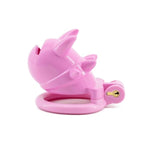 Male Chastity Cage Lightweight Resin Cock Cage With Spiked Design Penis Cage With Hidden Lock And 4 Rings Secure Chastity Devices For Male Penis Restraint Adult Sex Toys (Pink)