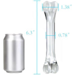 Double Ended G Spot Dildos - Clear Double Side Glass Pleasure Wand Crystal Anal Dildo Bone Shape Butt Plug Sex Slave Fetish Prostate Massager Masturbation Sex Toy For Men Women