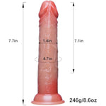 7.7 Inch Realistic Cute G-Spot Dildo For Beginners Women, Soft Liquid Silicone Big Large Anal Plug Dildo With Suction Cup, Female Shower Lifelike Dildo Penis Without Balls Adult Sex Toy For Gay Men