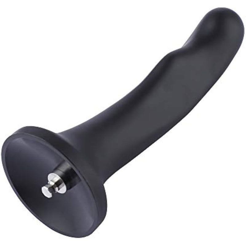 7.08" P-Spot Silicone Anal Plug With Kliclok System For Premium Sex Machine, 6.5" Insert-Able Length, Girth 5.1" Diameter 1.63" - Anal Pleasure (Black)