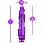 9" Thin Realistic Vibrating Dildo - Powerful Multi Speed Long Veiny Vibrator - Sex Toy For Women - Sex Toy For Adults (Purple)