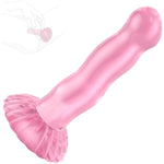Cute Dildo Clear 6.7" Beginner Dildo With Strong Suction Cup Hand Free Play Flexible Soft Dong, Vaginal And Anal Stimulation Adult Sex G-Spot Dildos Toys For Adult- Pink