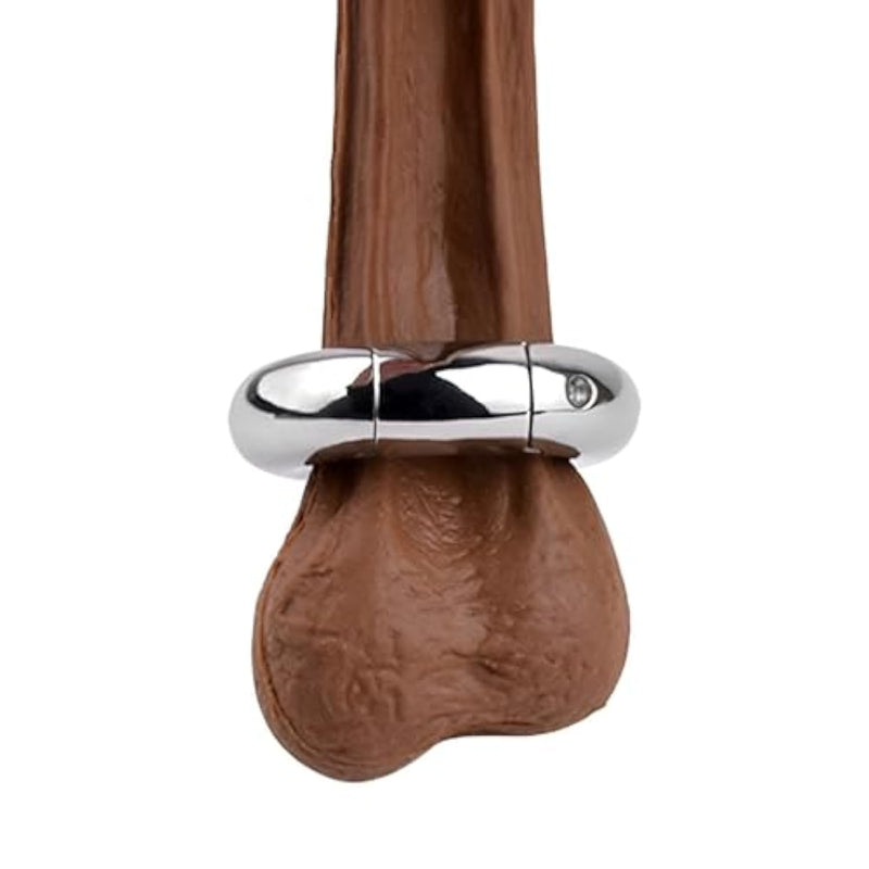 Heavy Stainless Steel Male Penis Ring,Penis Weight Penis Ring,Adult Penis Chastity Exercise Device,Delayed Ejaculation Bondage Device Couple Sex Toys (L)