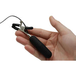 Vibrating Bdsm Nipple Clamps - 10 Functions Of Vibration & Pulsation - Adjustable & Rubber-Tipped - Enhance Sensitivity & Intensify Climax - Handheld Remote - 29" Cord - Increase Arousal & Pleasure