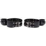 Bdsm Kit With Adjustable Handcuffs Thigh Cuffs Sm Role Play Games Sex Toys Gear & Accessories For Adult Men Women And Couples (Red)