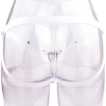 Flat Chastity Cage With Anti-Off Adjustable Auxiliary Belt Sissy Fake Women Cock Cages Inverted Chasity Device Sm Fetish Bondage Sex Toys For Men (White,3231+Belt)