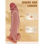 Penis Sleeve, Silicone Cock Sleeve Extension Sheath Penis Ring With Ball Stretcher For Enlarge Thicken, Realistic Dildo Penis Sleeve, Adult Male Sex Toys For Men Couple