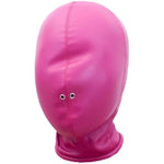 Sealed Leather Zipper Breathable Hood - Sex Slave Pup Training Sealed Hood Restraint Blinder Bondage Helmet Sexual Game Wear For Bdsm Fetish Lover (23 Inches Round, Purple)
