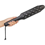 Studded Spanking Paddle For Adult Bdsm, 14.8In Faux Leather Sex Toys Paddles For Bondage Role Play