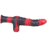 Novelty Handheld Dildo, 10.23In Sword Dildo With Handle - For Adults Only, Black Red Realistic Dildo G Spot Anal Dildo Adult Sex Toy For Women Couple Lesbian - L