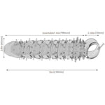 Penis Extender Realistic Textured,Ultra-Soft Thickened Clear Cock Sleeve Reusable Pennis Enlarger Condom Sex Toys For Men & Couple (White)