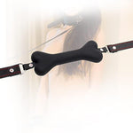 Dog Bone Mouth Gag Black Pet Bone Bite Ball Gag Bondage Silicone Restraint Slave Sm Game For Lover Couple