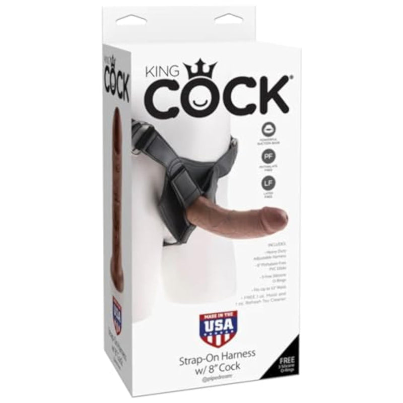 Brown Pipedream Strap-On Harness with Cock