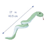 Green Plush Snake Stuffed Animal Toy, Soft Cuddly Plushie Hugger Toy For Boys & Girls, Gifts For Kids Or Girlfriend, 17 Inches