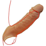 Penis Sleeve Extender Cock Sleeve Extension Sheath Silicone Penis Ring Enlarge Thicken Reusable Realistic Condom Enlarger Male Sex Toy for Men Couples (6")