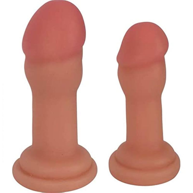 Anal Pleasure Duo with Realistic Flesh-Toned Plug Set