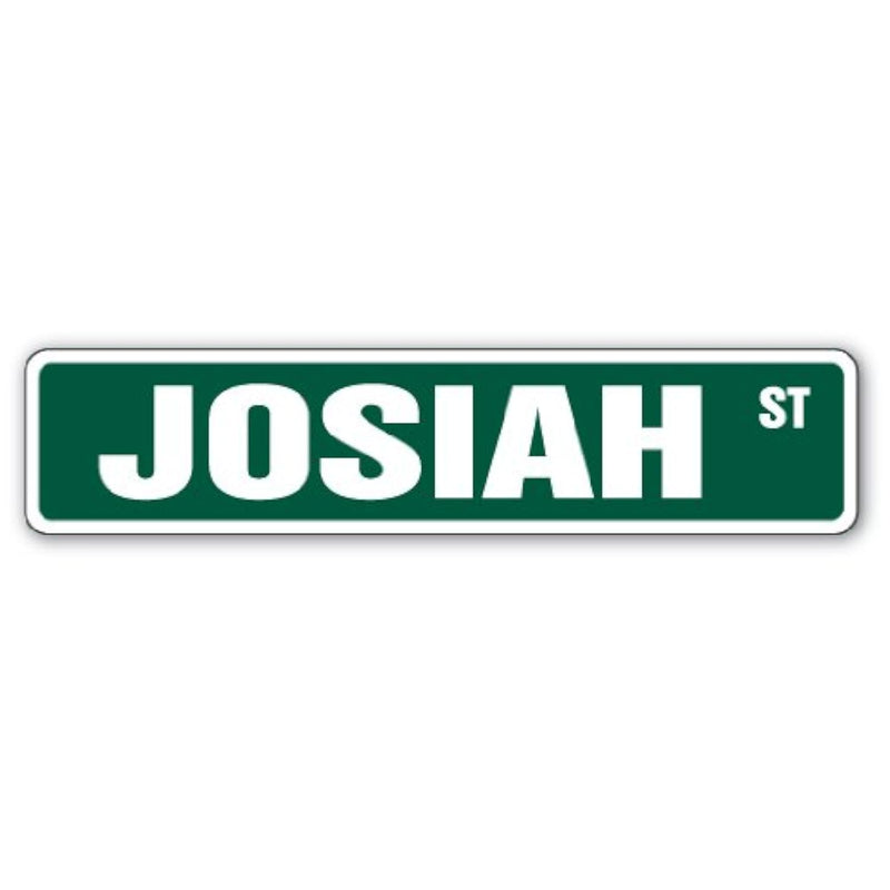 Josiah Street Sign Childrens Name Room Sign | Indoor/Outdoor |  24" Wide Plast