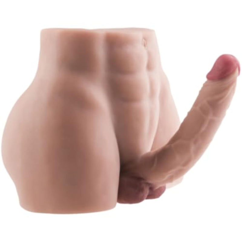 Brown Male Sex Doll For Women Gay Sex Toys Torso Dildo Torso Sex Toy Gay Sex Doll With Brown Penis, Tight Anal, Woman Sex Doll Riding Sex Toy Male With 8In Dildo Sex Ass 17Lb