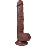 The Woodsman By - Realistic Dual Density Silicone Dildo, 8.5 Inch Insertable, 1.75 Inch Max Width (Dark Skin)