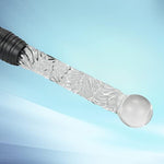 Sex Whip, 18" Leather Flogger With 7" Glass Handle, Bdsm Whip For Spanking Horse Riding Bondage, Adult Sex Toy For Men Women Couples Sm Cosplay