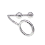 Metal Ball Anal Plug and Pull Ring Combo for Men - 2-in-1 Sex Toy