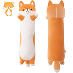 Shiba Inu Soft Plush Pillow Long Cute Corgi Dog Plush Husky Plush Pillow Akita Plushie Body Pillow Stuffed Animals Toy For Adults Kids Gift, 70Cm/27.55Inch