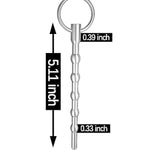 Urethral Sounds - 5.11-Inch-Long Stainless-Steel Penis Plug Urethral Dilator With Safe Ring For The Experienced Users - Masturbation Rod Sex Toy For Men
