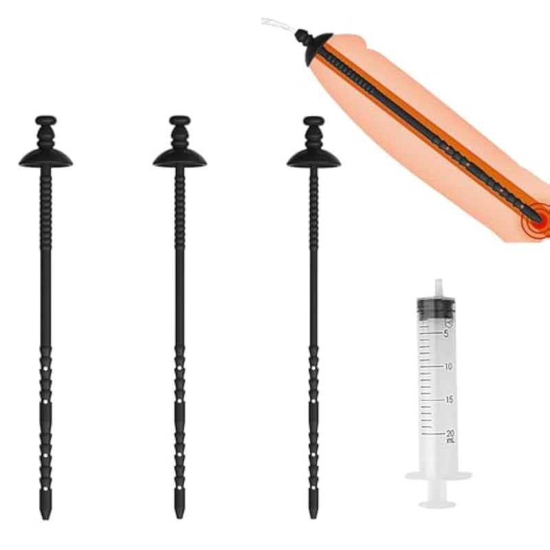 Bdsm Hollow Urethra Sound Silicone Urethral Plug Stretcher Dilator With Water Filler Penis Plugs For Training Male Stimulation Sex Toys