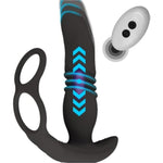 Male Sex Toys For Men Prostate Massager-3 In 1 Vibrating Cock Ring Penis Ring Taint Stimulator With Remote Control,7 Modes Anal Toys Butt Plug G Spot Vibrator Dildo Vibrating Anal Plug