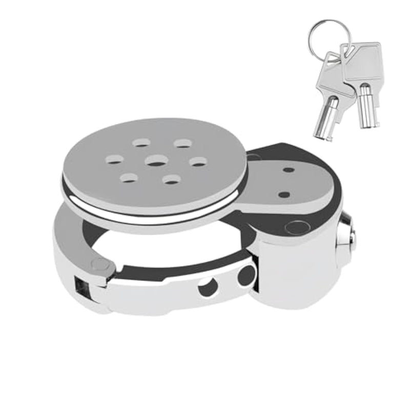 Metal Cock Cage Adjustable In 7 Sizes Sex Toys Male Chasity Devices Flat Chastity Cages With Push Lock And 2 Keys Used To Restrain Man'S Penis Micro Stainless Steel Bondage Gear (A)