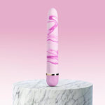 Strawberry Fields 7" Wand Vibrator, Gentle, Satiny Smooth Finish, Not Overly Buzzy, Perfect For Beginners, Pink Marble