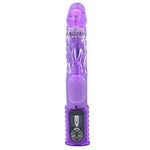 Rotating Dual-Action Rabbit Vibrator with Spinning Beads, G-Spot & Clitoral Stimulation Purple