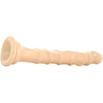 Doc Johnson Raging Hard-Ons - Slim Line - 8 Inch (8.7 in. Long and 1.2 in. Wide) - Heavily Veined - Dildo with Suction Cup Base - Great For Anal Beginners - Vanilla