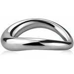 Male Penis Cock Ring Smooth Arc Ring Delay Ring Stainless Steel Scrotum Ball Stretcher Weights Pleasure Enhancing Sex Toys (1.92 Inch)