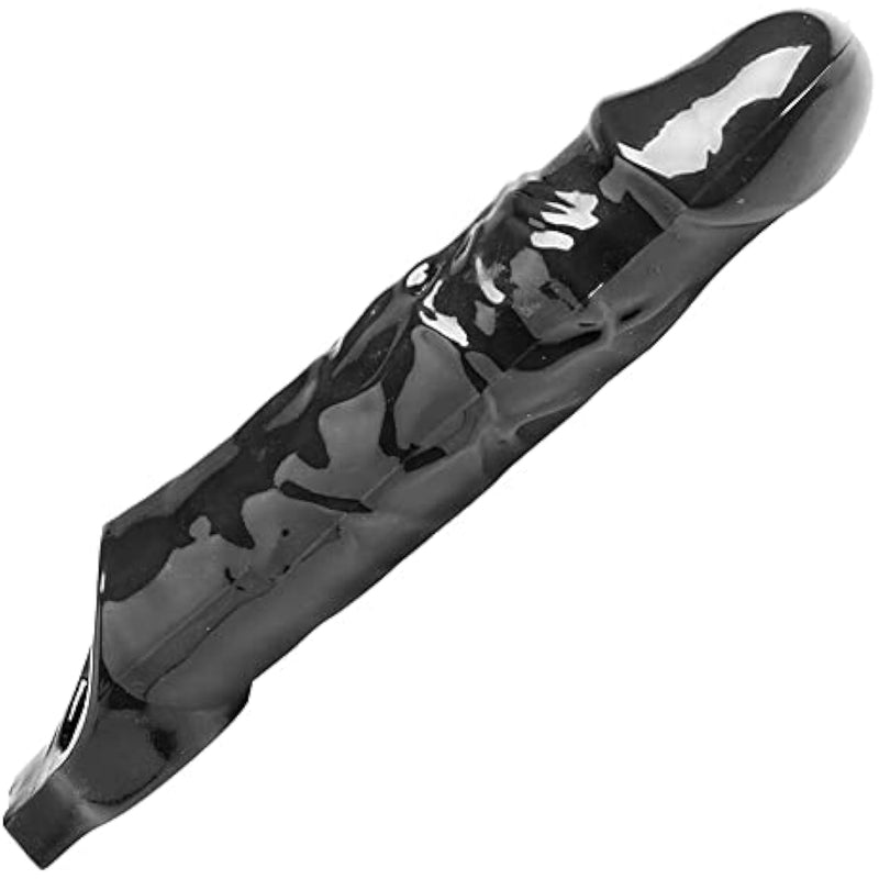 Blush Performance - Ultra Soft Penis Sheath Extender - Extend Your Penis 2" - Thicken Up To 2.5"- Pleasure Enhancing Ribbing - Your Partner Will Be Satisfied - Sex Toy For Men Couples - Black