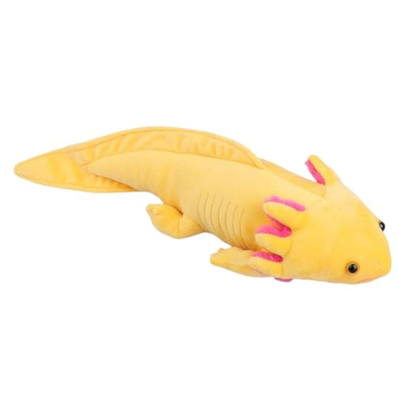 18'' Yellow Axolotl Plush Toy, Lifelike Salamander Stuffed Animal With Pink Gills, Soft Cuddly Plush For Kids, Friends, Birthday Children'S Day Home Decor