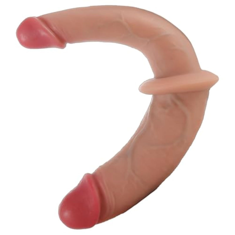 Double Ended Realistic Dildo for Couples and Lesbians - 12 Inch Soft Double Sided Anal Sex Toy with Dual Heads