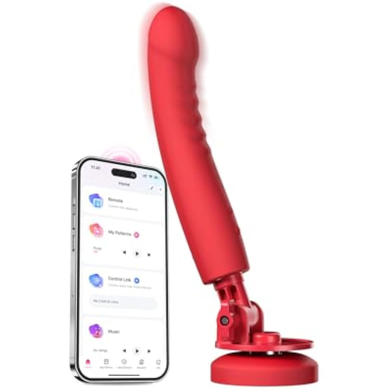 Mission 2 Dildo Machine, Adjustable 180° Suction Cup Dildo, App Remote Control Sex Machine For Women Powerful Vibration & Touch-Sense, Automatic Sex Toy For Couple